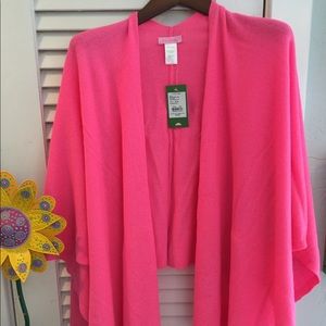 Lilly Pulitzer Terri Cashmere wrap, NWT, Flamingo